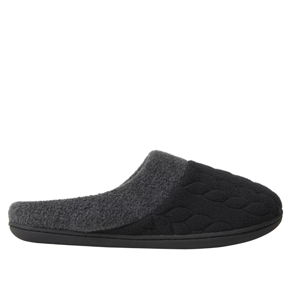 Dear Foam Cozy Black and Gray Slippers